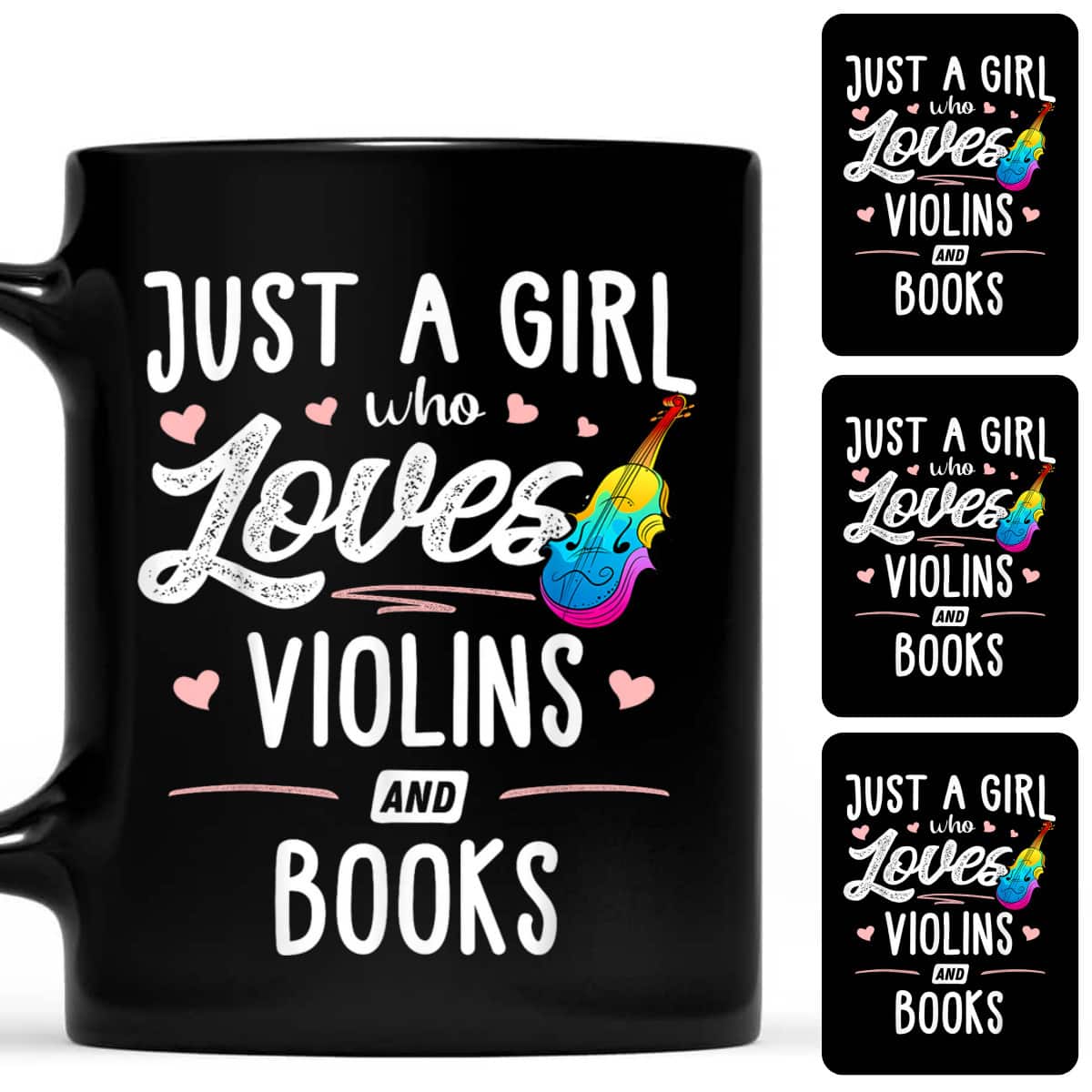 Just A Girl Who Loves Violins And Books Gift T-Shirt Just A Girl Who Loves Violins And Books Gift T-Shirt
