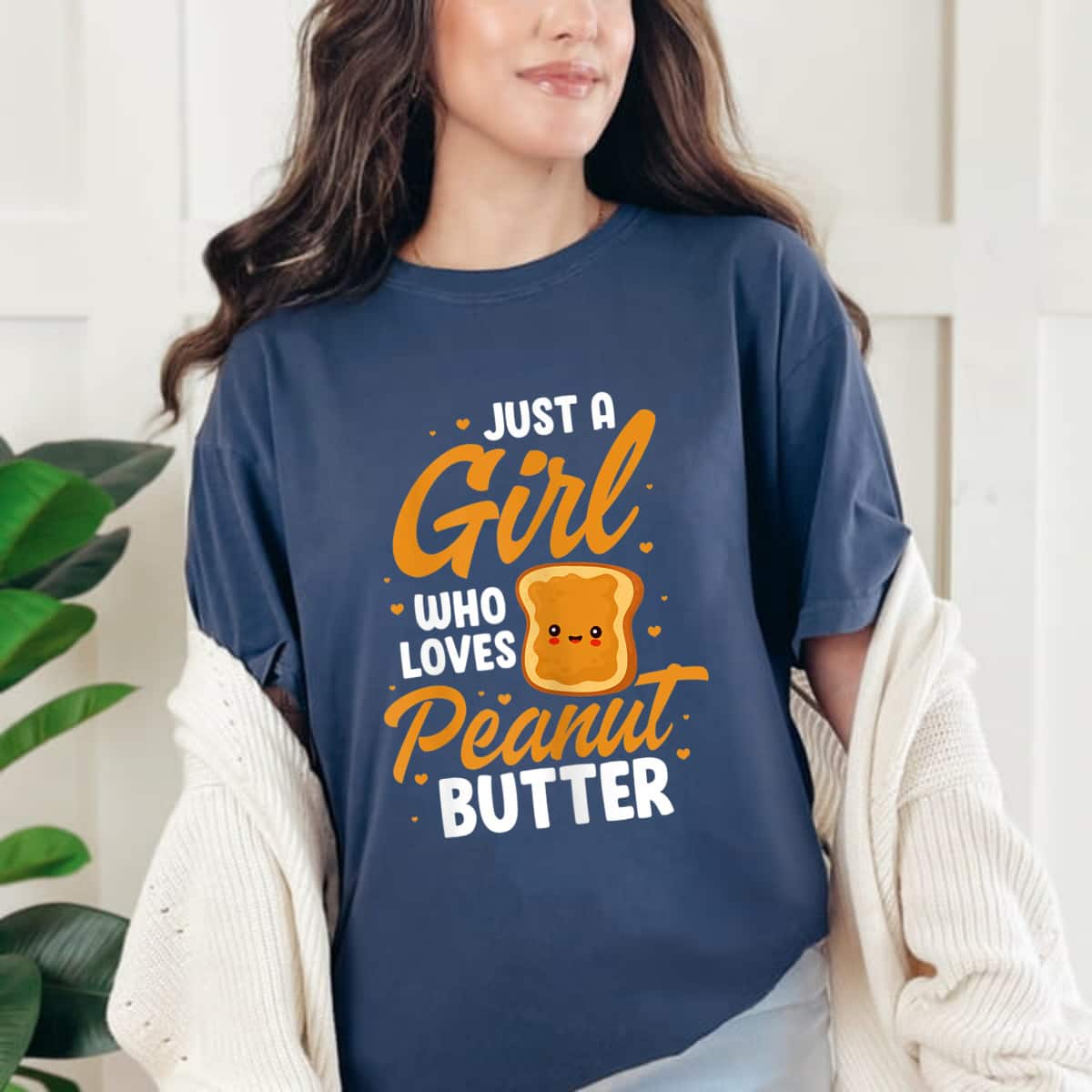 Peanut Butter Cute Just A Girl Who Loves Peanut Butter T-Shirt Peanut Butter Cute Just A Girl Who Loves Peanut Butter T-Shirt