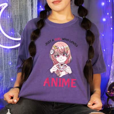 Just A Girl Who Loves Anime Teenage Girls T-Shirt