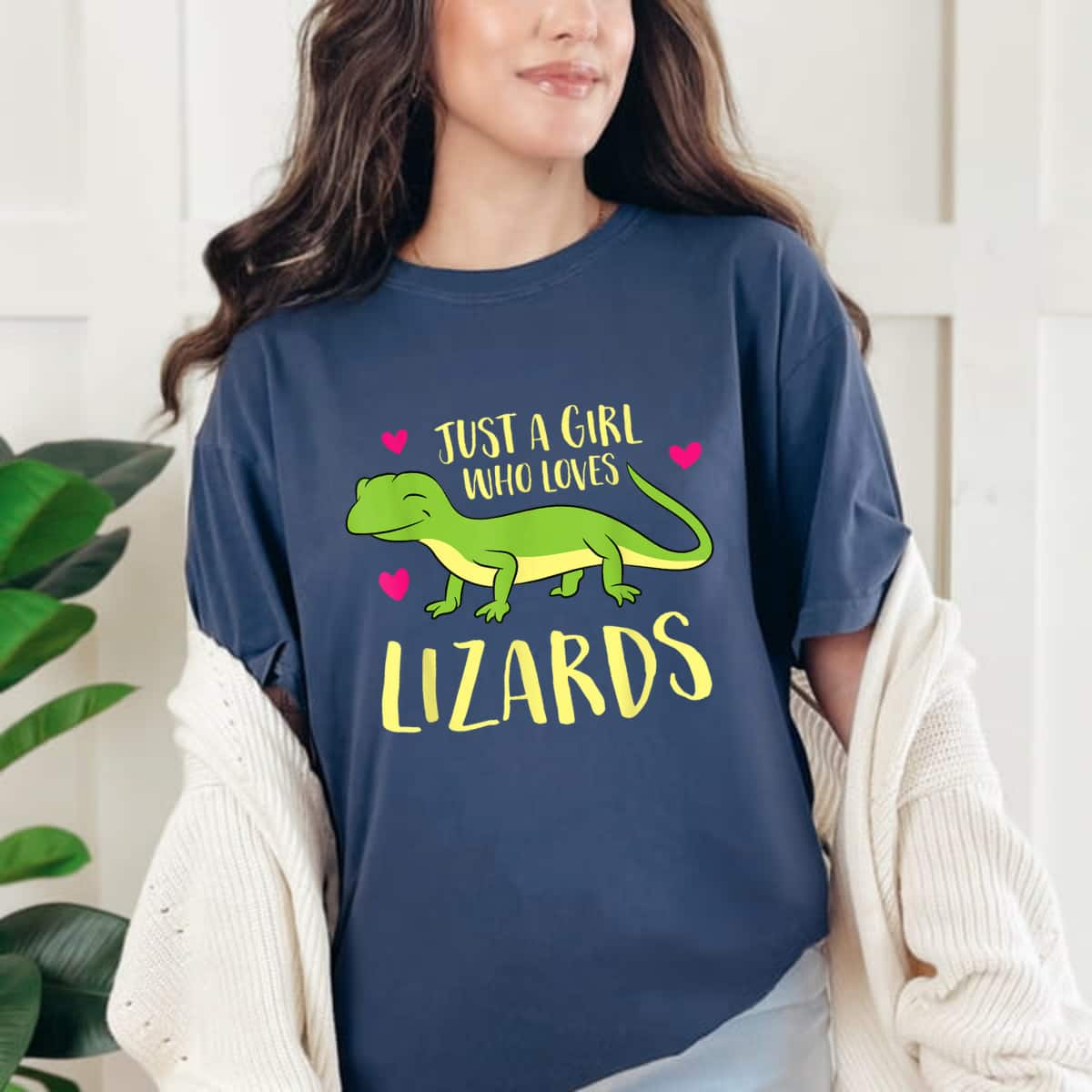Just A Girl That Loves Lizards Cute Lizard Girl T-Shirt Just A Girl That Loves Lizards Cute Lizard Girl T-Shirt