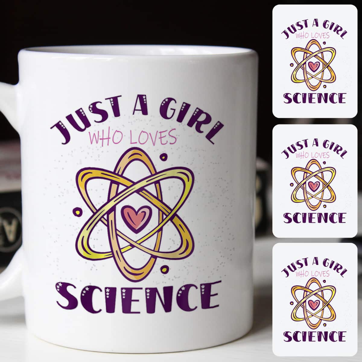 Womens Just A Girl Who Loves Science T-Shirt Womens Just A Girl Who Loves Science T-Shirt