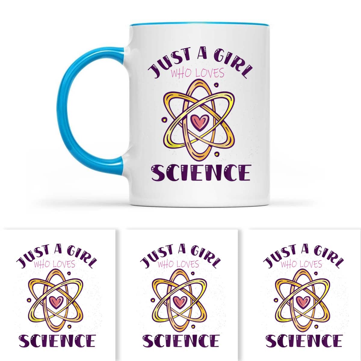 Womens Just A Girl Who Loves Science T-Shirt Womens Just A Girl Who Loves Science T-Shirt