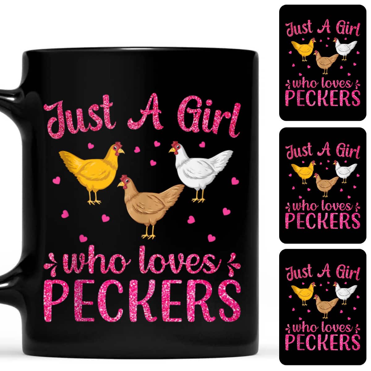 Just A Girl Who Loves Peckers Girls Women Cute Peckers Gifts T-Shirt