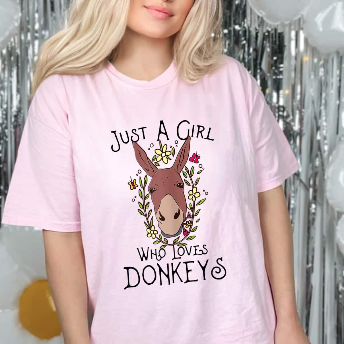 I Love My Donkey Just A Girl Who Loves Donkey Gift T-Shirt I Love My Donkey Just A Girl Who Loves Donkey Gift T-Shirt