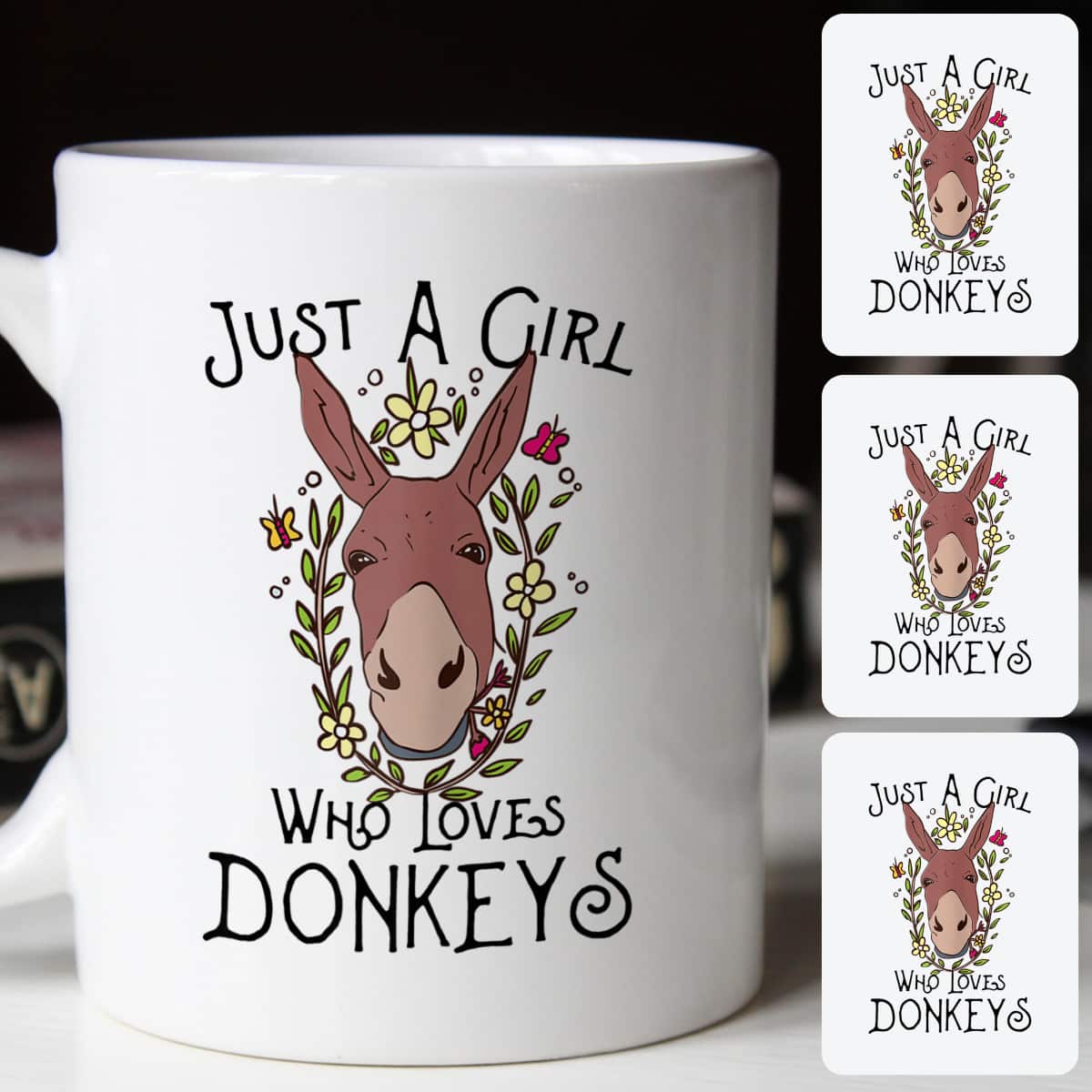 I Love My Donkey Just A Girl Who Loves Donkey Gift T-Shirt