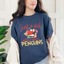 Just A Girl Who Loves Penguins Penguin Lover Bird Watcher T-Shirt Just A Girl Who Loves Penguins Penguin Lover Bird Watcher T-Shirt