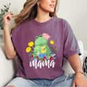 Mother's Day Floral Frog Mom & Baby Mama Animal Frogs Lover Gift T-Shirt