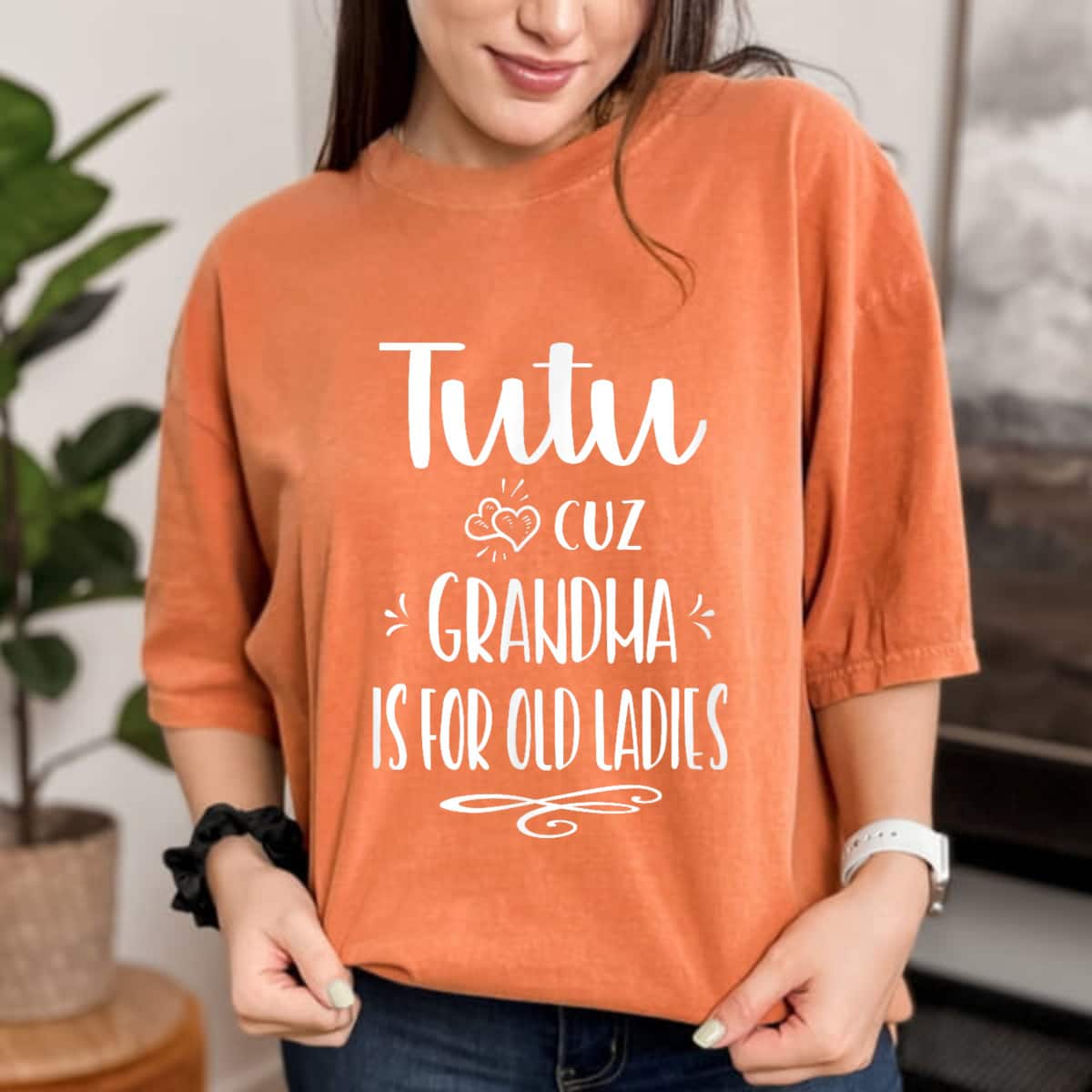 Mother's Day Tutu Cuz Grandma Is For Old Ladies Hawaiian Grandmother Gift T-Shirt