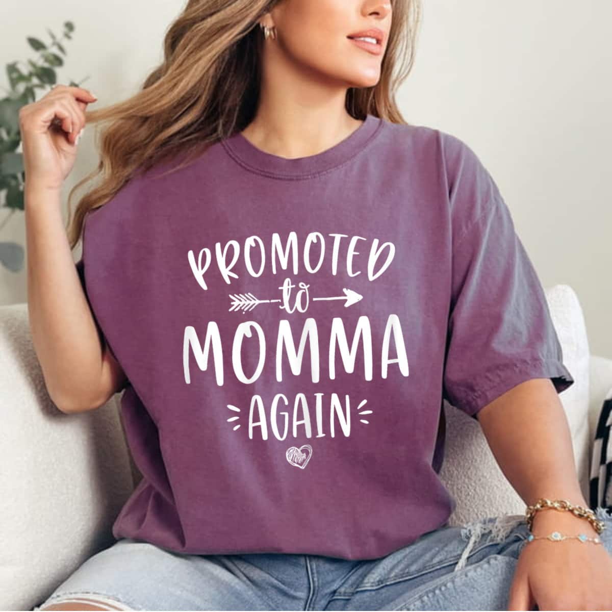 Mother's Day Promoted To Momma Again New Mom Gift Mama To Be Gift T-Shirt Mother's Day Promoted To Momma Again New Mom Gift Mama To Be Gift T-Shirt