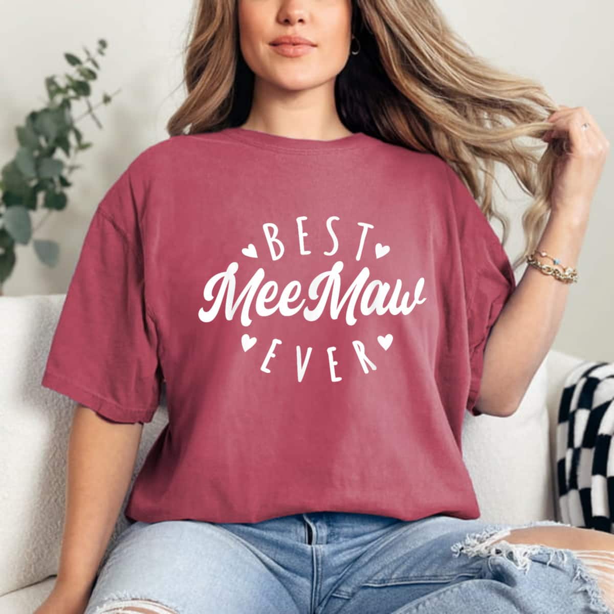 Mother's Day Best Meemaw Ever Modern Calligraphy Font Meemaw Gift T-Shirt Mother's Day Best Meemaw Ever Modern Calligraphy Font Meemaw Gift T-Shirt