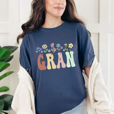 Mother's Day Gran Wildflower Floral Gran Gift T-Shirt