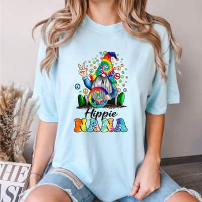 Mother's Day Hippie Nana Gnome Colorful Gnome Gift T-Shirt
