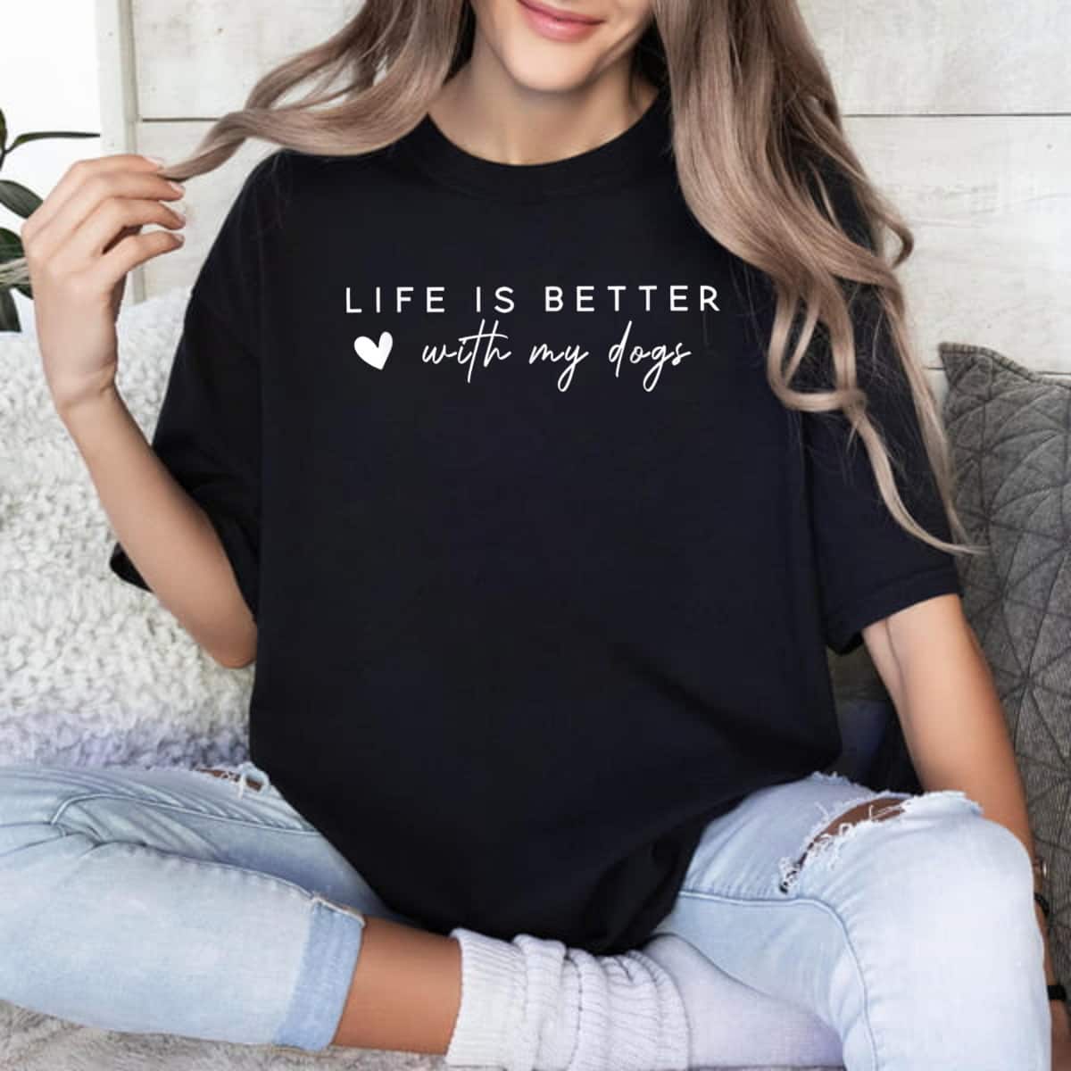 Mother's Day Life Is Better With My Dogs Boy Mom Gift T-Shirt Mother's Day Life Is Better With My Dogs Boy Mom Gift T-Shirt