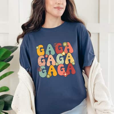 Mother's Day Womens Gaga Grandma Groovy Gaga Grandmother Gift T-Shirt