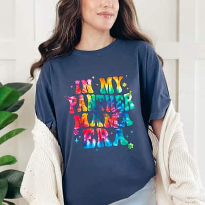 Mother's Day In My Panther Mama Era Tie Dye Funny Panther Gift T-Shirt