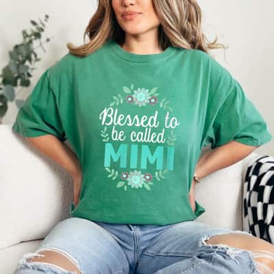 Mother's Day Mimi Floral Gift For Mimi Gift T-Shirt