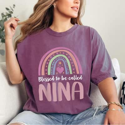Mother's Day Nina For Grandma Blessed Nina Gift T-Shirt