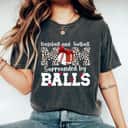 Baseball And Football Mom Funny Football Baseball Mom T-Shirt