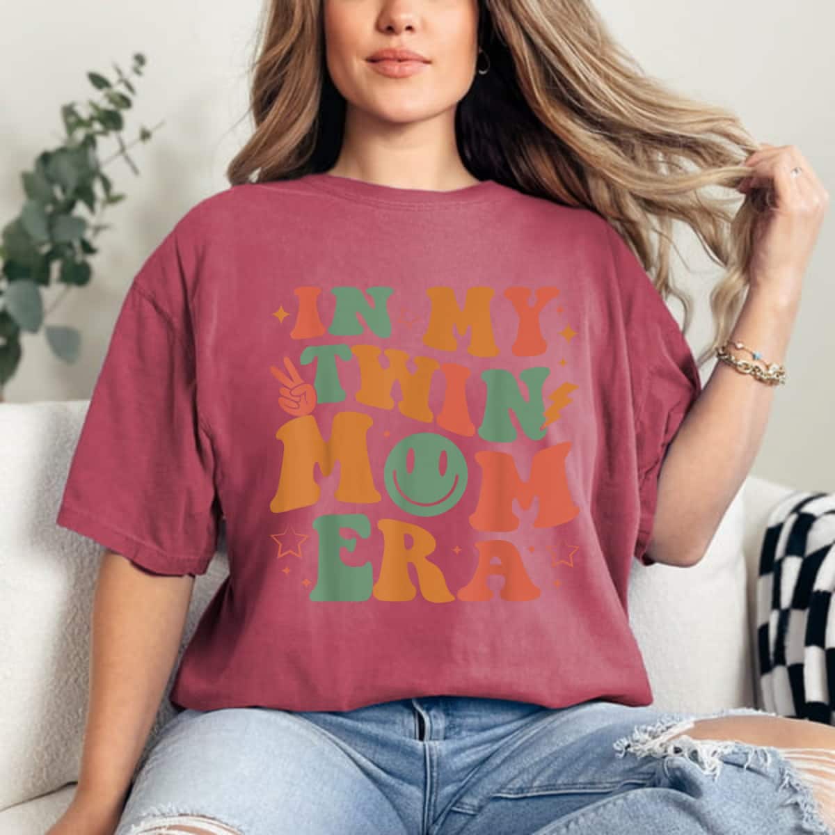 In My Twin Mom Era Baby Announcement New Mom Mother's Day T-Shirt In My Twin Mom Era Baby Announcement New Mom Mother's Day T-Shirt