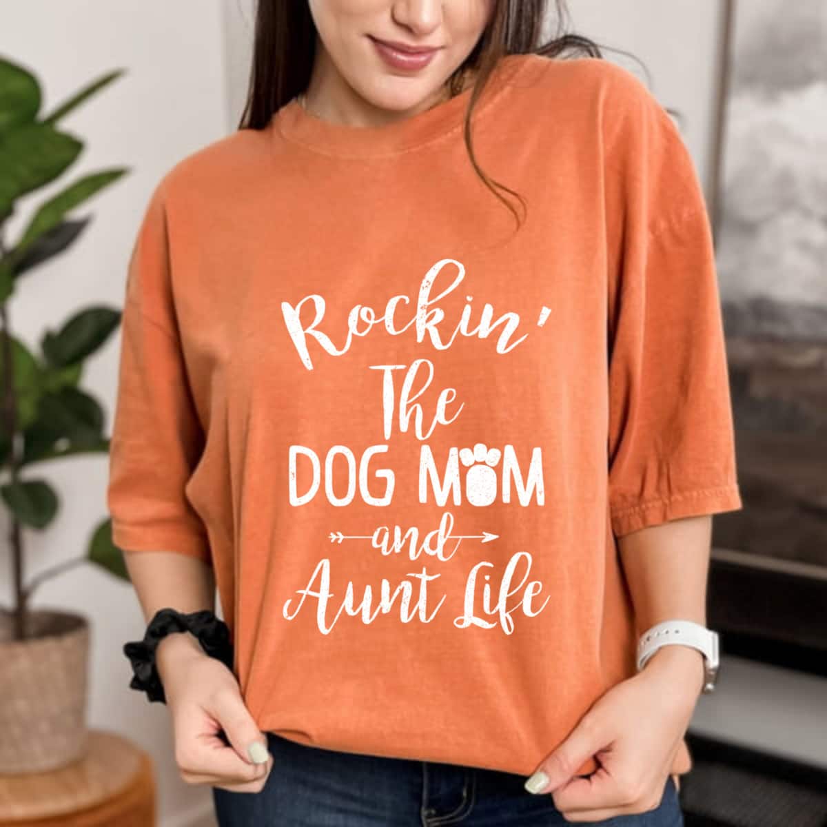 Rocking The Dog Mom And Aunt Life Mothers Day Gift Dog Lover T-Shirt Rocking The Dog Mom And Aunt Life Mothers Day Gift Dog Lover T-Shirt