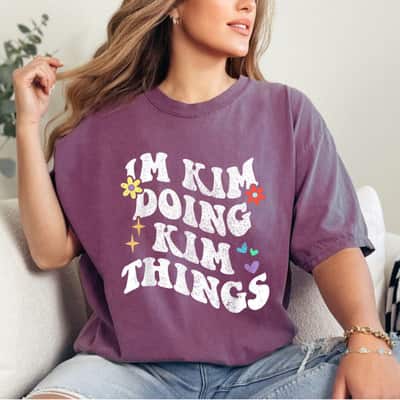 Retro Groovy Im Kim Doing Kim Things Funny Mother's Day T-Shirt