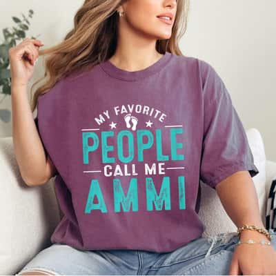My Favorite People Call Me Ammi Vintage Mothers Day T-Shirt