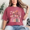 Happiness Is Being A Nannie Floral Nannie Mother's Day T-Shirt