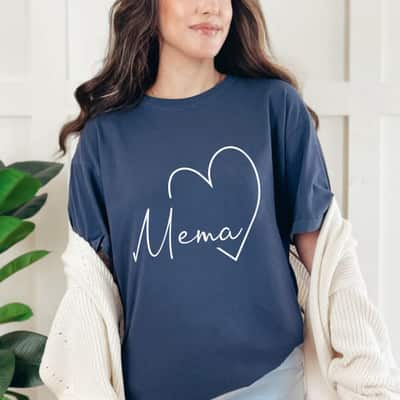 Mema Gift Grandma Christmas Mother's Day T-Shirt