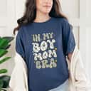 In My Boy Mom Era With Checkered Pattern Groovy Mom Of Boys T-Shirt