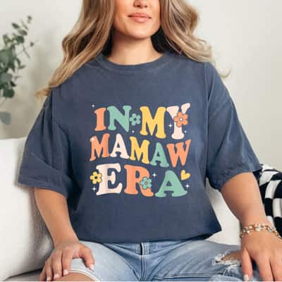 In My Mamaw Era Funny Sarcastic Groovy Retro Mothers Day T-Shirt