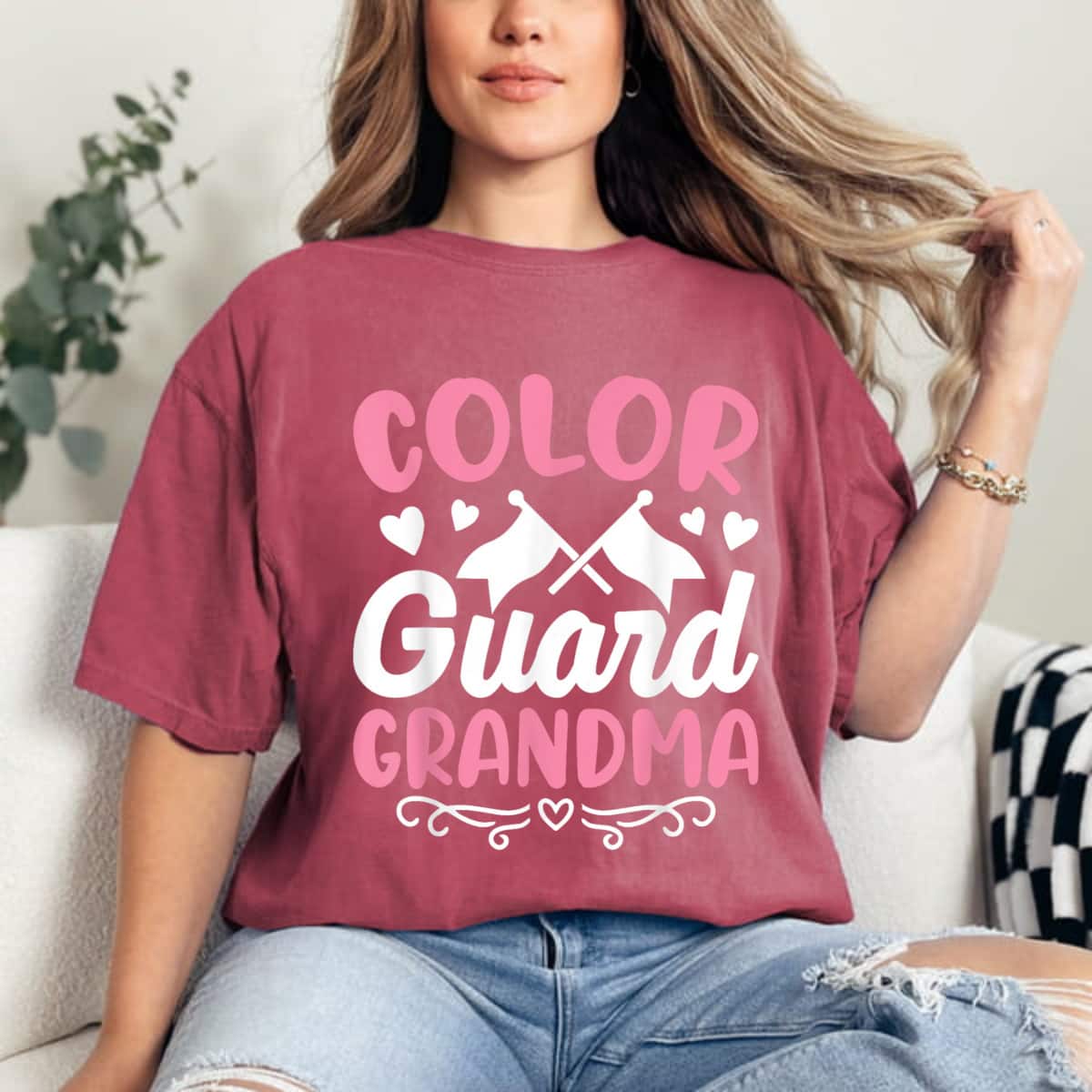 Color Guard Grandma Proud Supporter Grandmother Mother's Day T-Shirt Color Guard Grandma Proud Supporter Grandmother Mother's Day T-Shirt