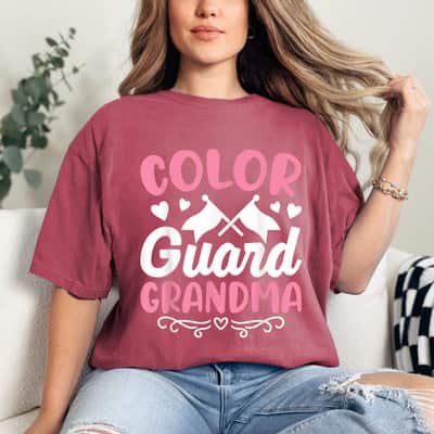 Color Guard Grandma Proud Supporter Grandmother Mother's Day T-Shirt