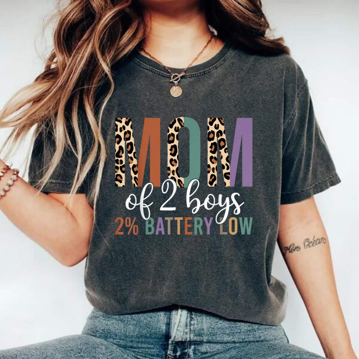 Mom Of 2 Boys Gifts From Son Mothers Day Women Leopard T-Shirt Mom Of 2 Boys Gifts From Son Mothers Day Women Leopard T-Shirt