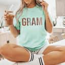 Gram Leopard Mom Cute Mothers Day Funny Grandma T-Shirt Gram Leopard Mom Cute Mothers Day Funny Grandma T-Shirt