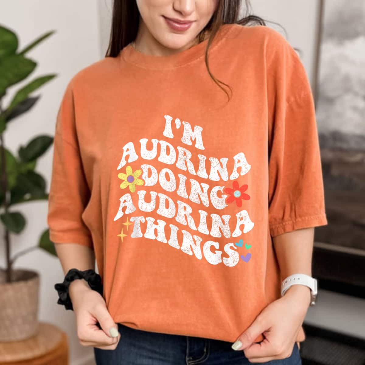 Retro Groovy Im AUDRINA Doing AUDRINA Things Funny Mother's T-Shirt Retro Groovy Im AUDRINA Doing AUDRINA Things Funny Mother's T-Shirt