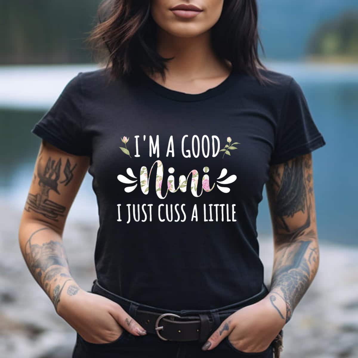 I'm A Good Nini Grandma Nini Grandmother T-Shirt