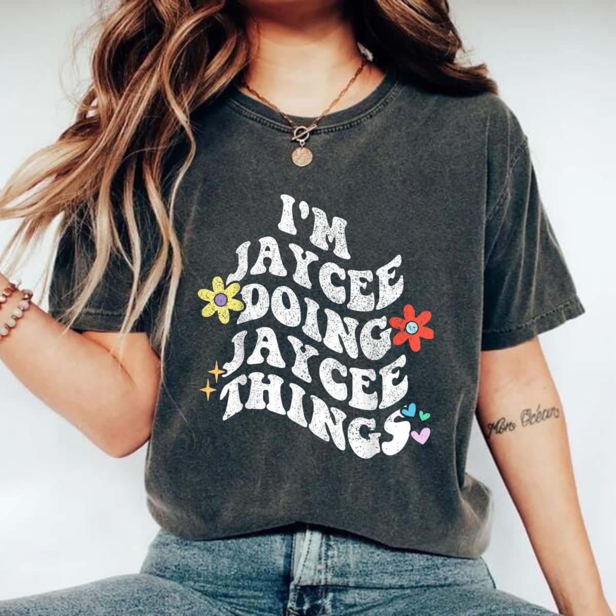 Retro Groovy Im Jaycee Doing Jaycee Things Funny Mother's T-Shirt Retro Groovy Im Jaycee Doing Jaycee Things Funny Mother's T-Shirt