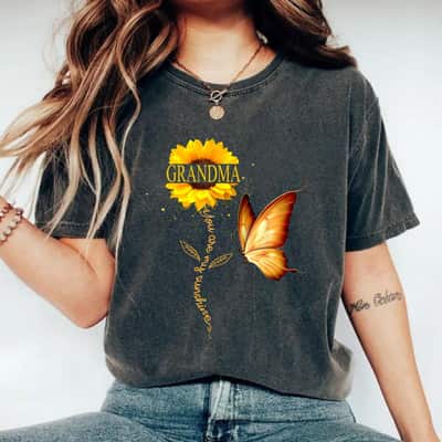 Grandma You Are My Sunshine Butterfly Sunflower Mother's Day T-Shirt