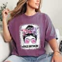 Mom Bleached Pageant Mom Messy Bun Hair Happy Mother's Day T-Shirt