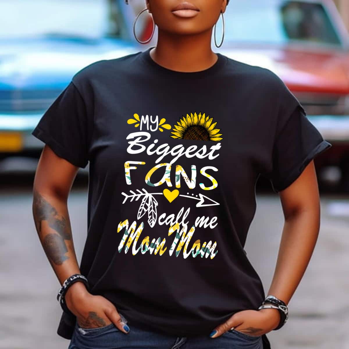 My Biggest Fan Call Me MomMom Grandma Gifts Mothers Day T-Shirt My Biggest Fan Call Me MomMom Grandma Gifts Mothers Day T-Shirt