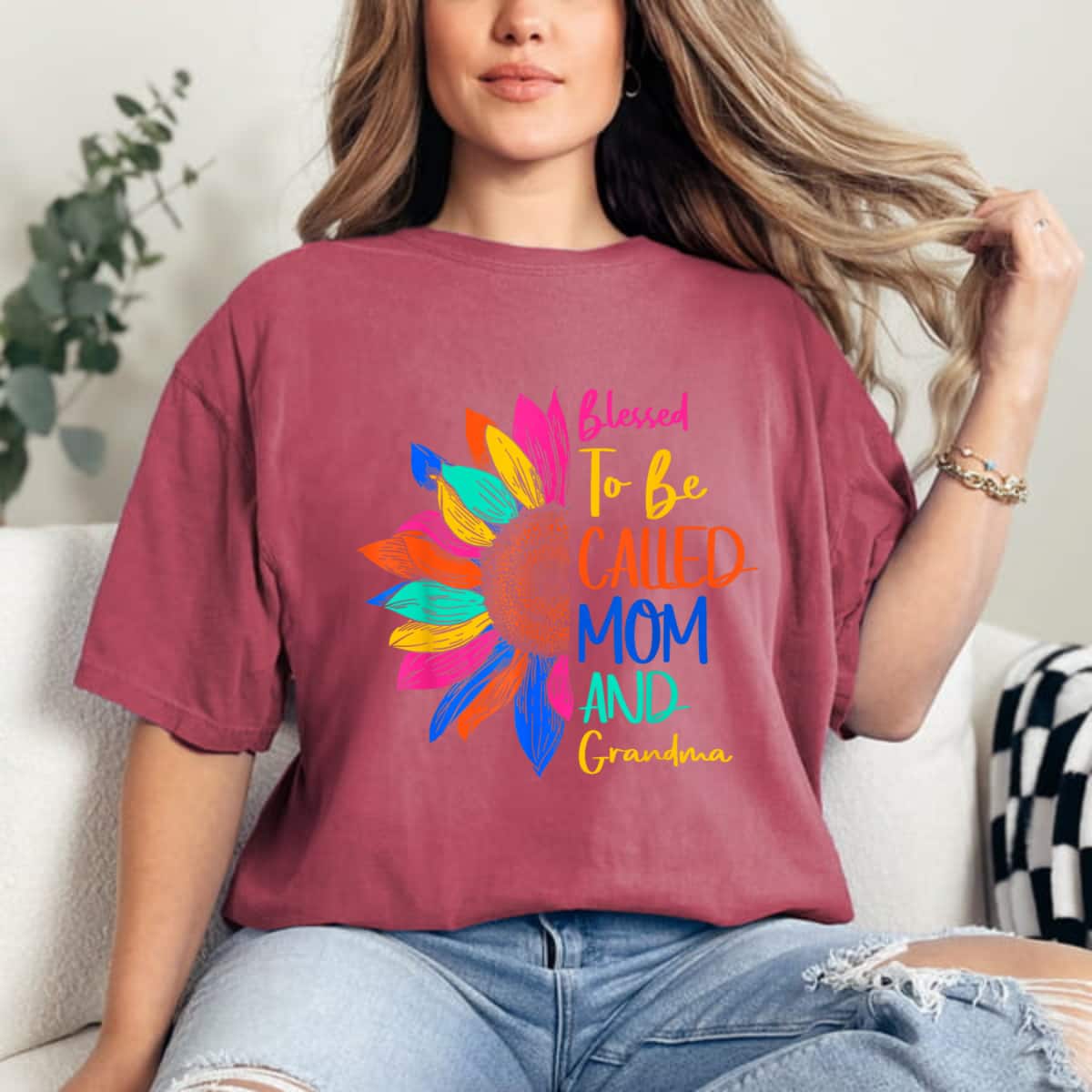 Blessed To Be Called Mom And Grandma Floral Mother's Day T-Shirt Blessed To Be Called Mom And Grandma Floral Mother's Day T-Shirt