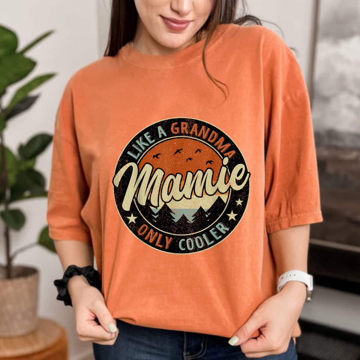 Mamie Like A Grandma Only Cooler Vintage Retro Mother's Day T-Shirt Mamie Like A Grandma Only Cooler Vintage Retro Mother's Day T-Shirt