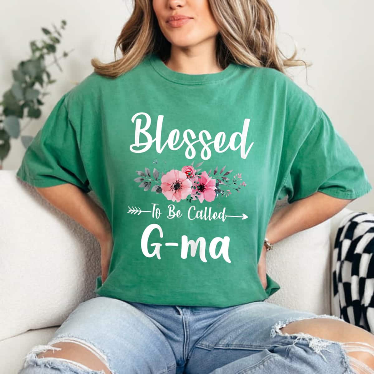 Womens Blessed To Be Called G-ma Mother's Day T-Shirt