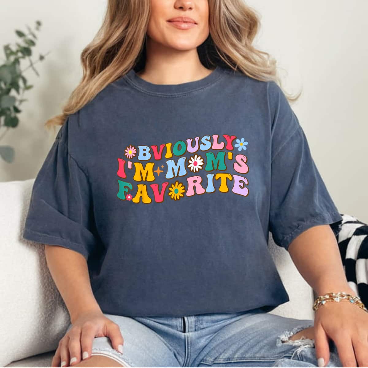 Obviously I'm Mom's Favorite Funny Mom Grouvy Mother's Day T-Shirt