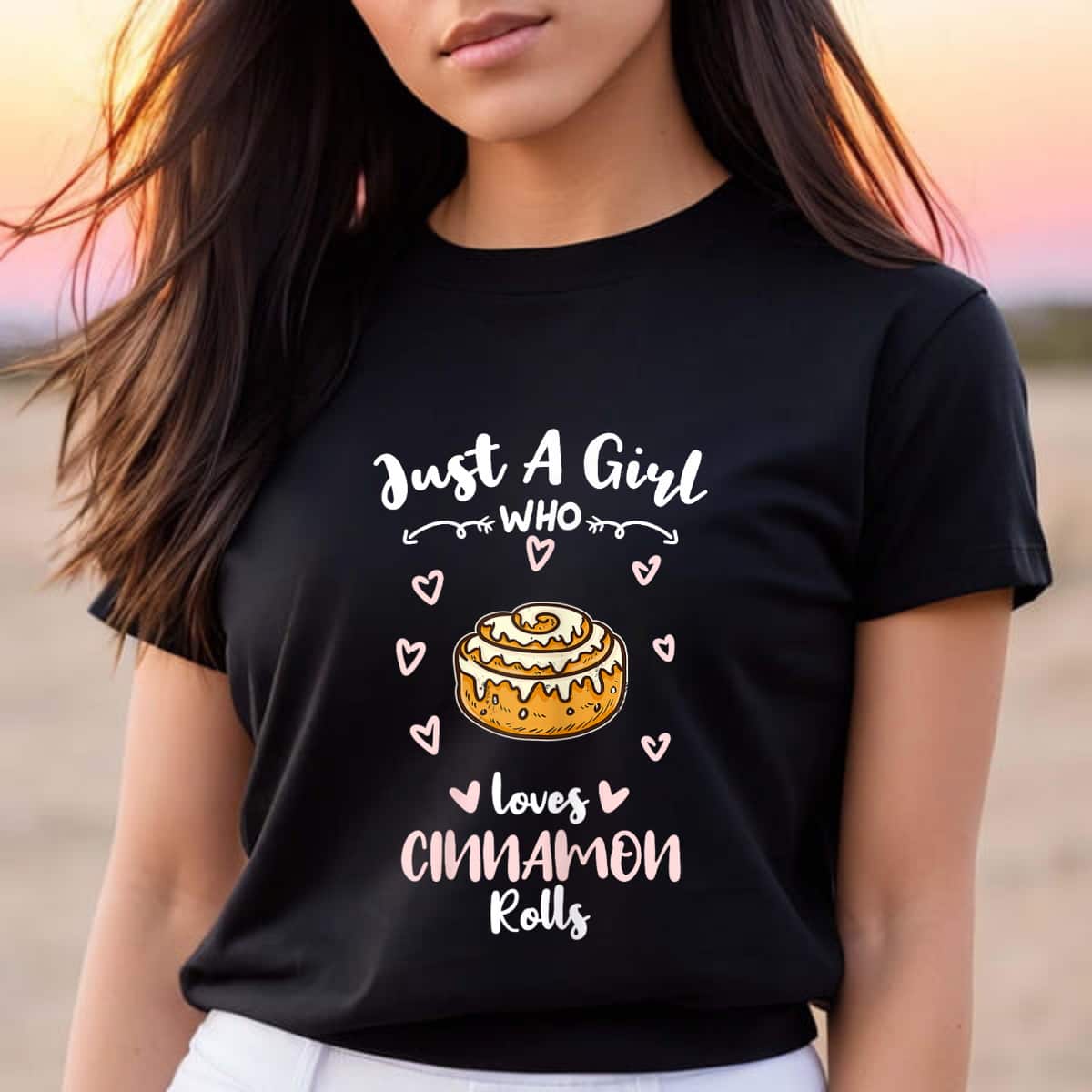 Just A Girl Who Loves Cinnamon Rolls T-Shirt Just A Girl Who Loves Cinnamon Rolls T-Shirt
