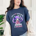 Cute Kawaii Chibi Just A Girl Who Loves Anime And Music T-Shirt Cute Kawaii Chibi Just A Girl Who Loves Anime And Music T-Shirt