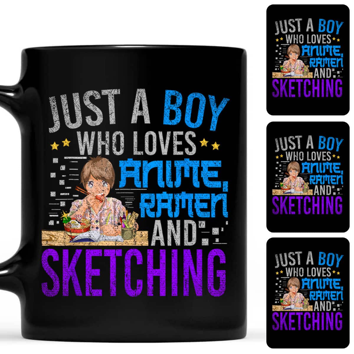Just A Boy Who Loves Anime Ramen And Sketching Anime T-Shirt Just A Boy Who Loves Anime Ramen And Sketching Anime T-Shirt