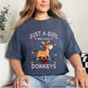Donkey Lover Gift Just A Girl Who Loves Donkeys T-Shirt