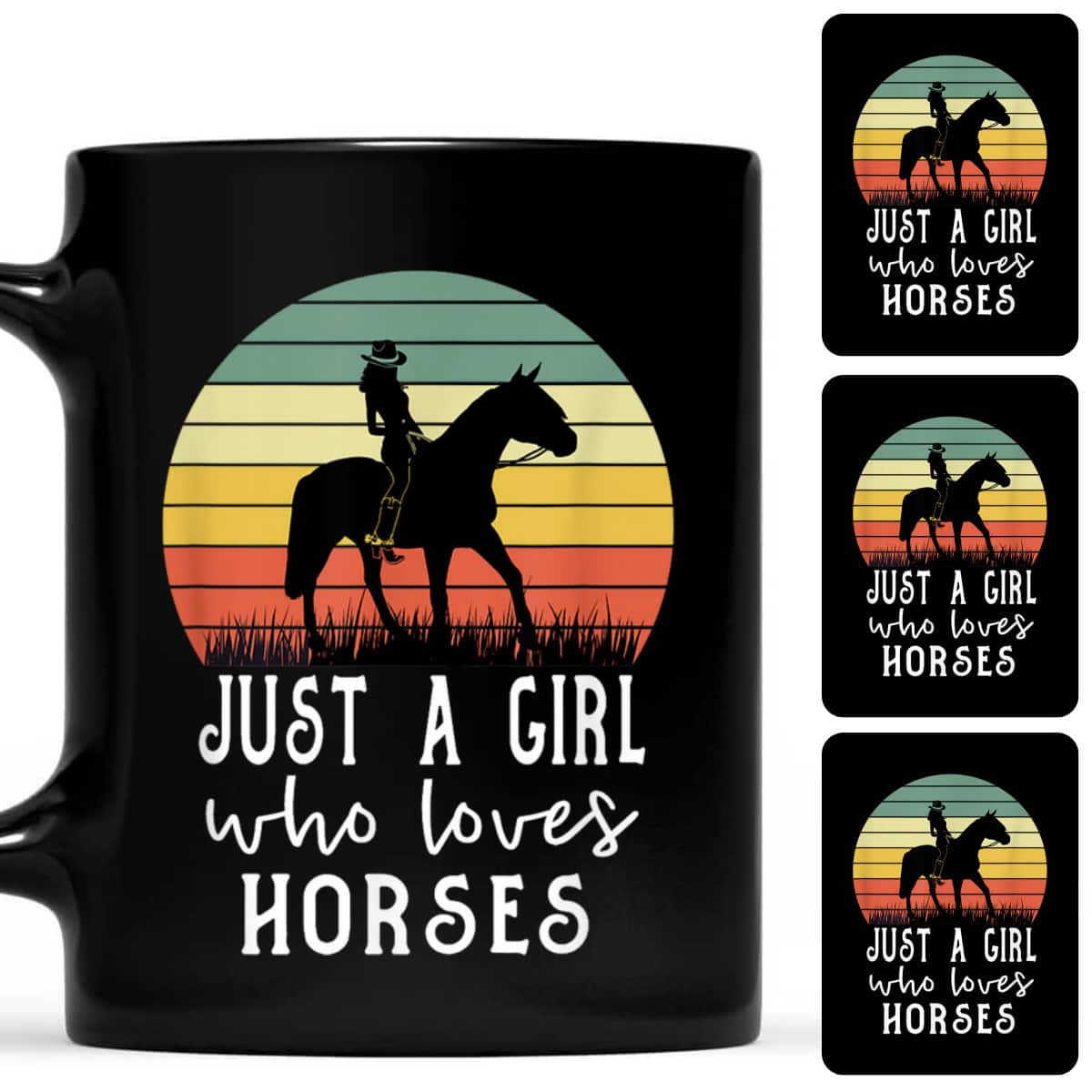 Just A Girl Who Loves Horses Cowgirl Farm Equestrian Rodeo T-Shirt