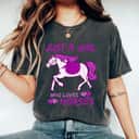 Just A Girl Who Loves Horses Horse Lover Horse Girl Riding T-Shirt